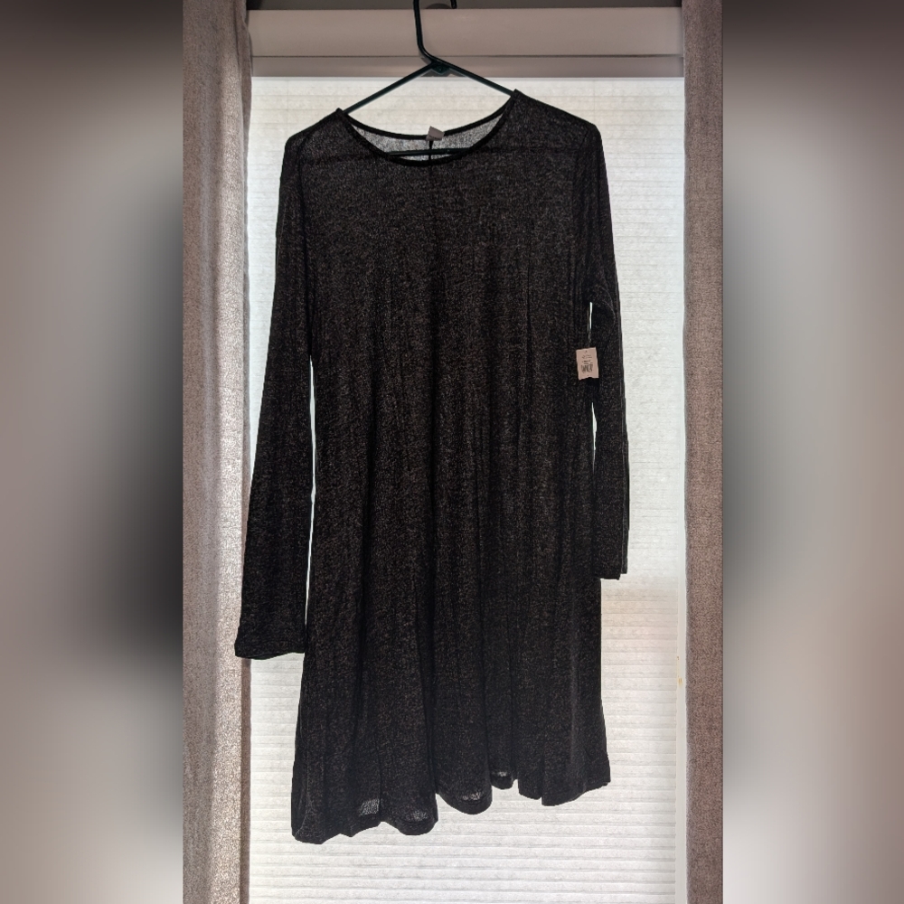 Old Navy Black Heathered Knit Dress